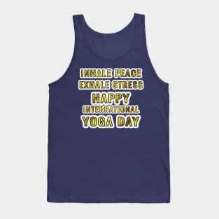 Namaste Zen: Finding Inner Peace with Yoga Day Typography Tank Top